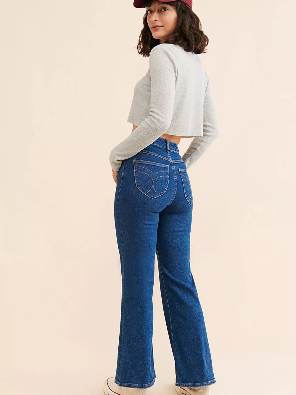 ROLLA'S Mid-Rise Blue Flare Jeans